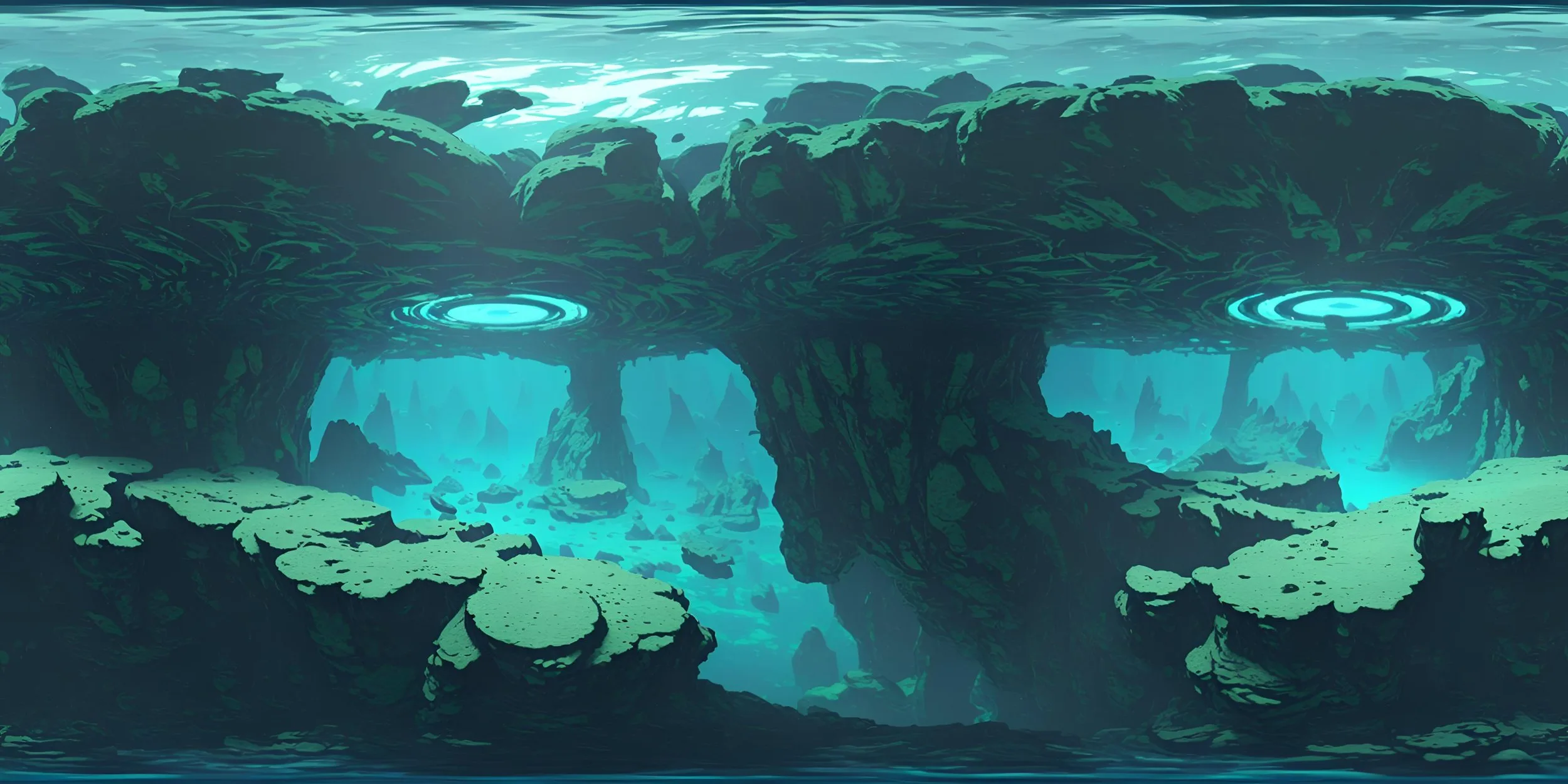 Alien calm world equirectangular VR environment