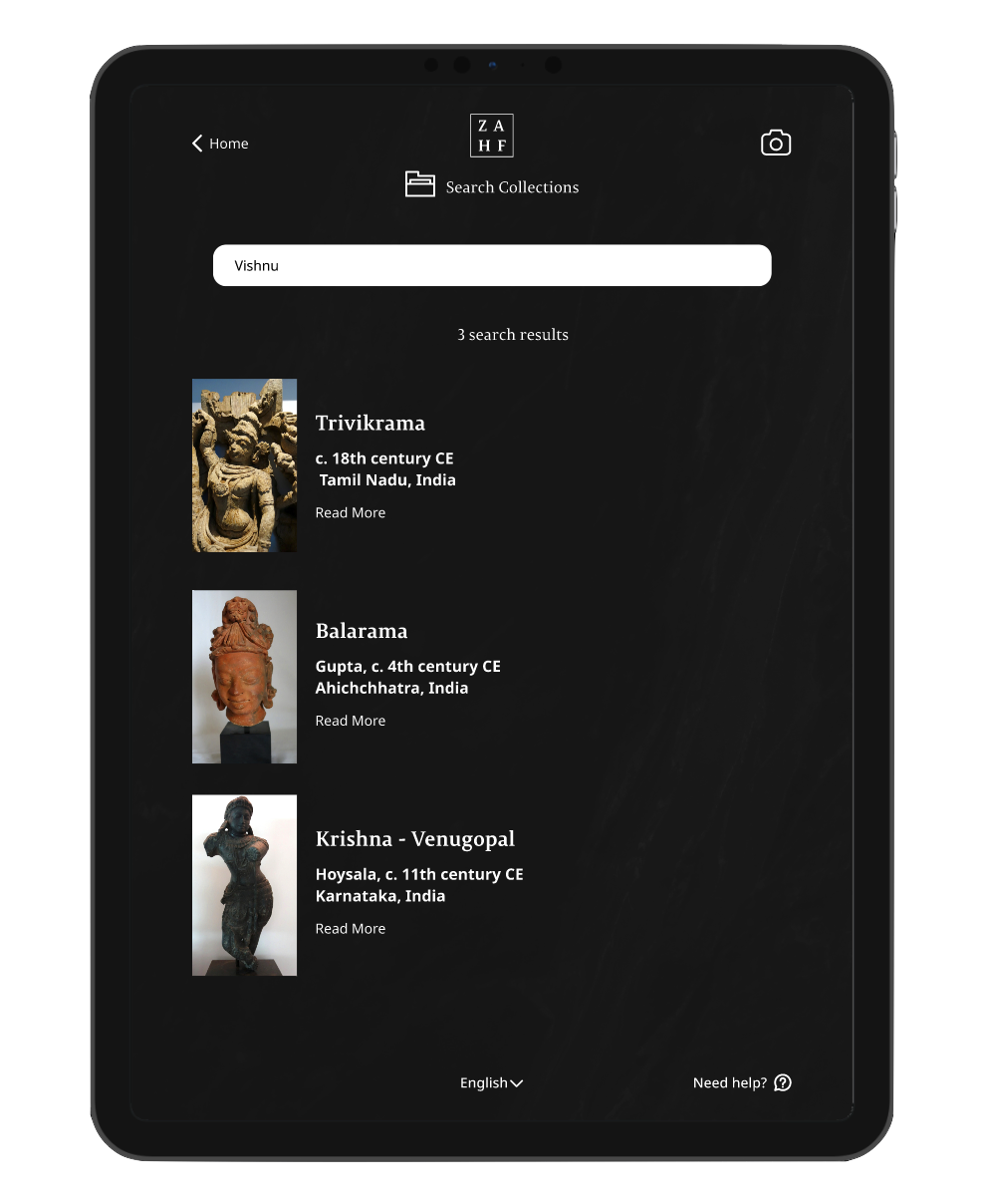 ZAHF interface screen one